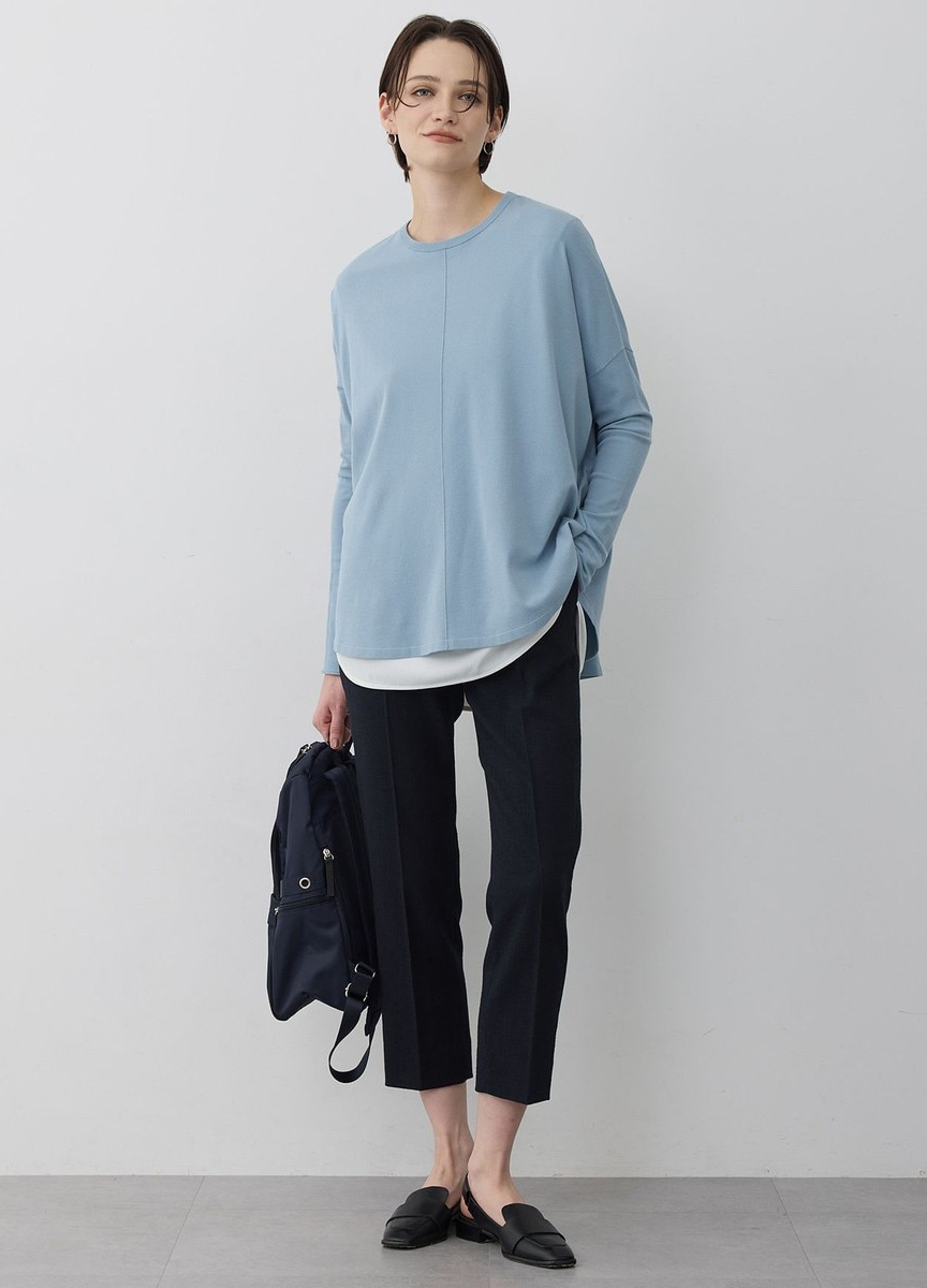 定番寬版圓領針織衫